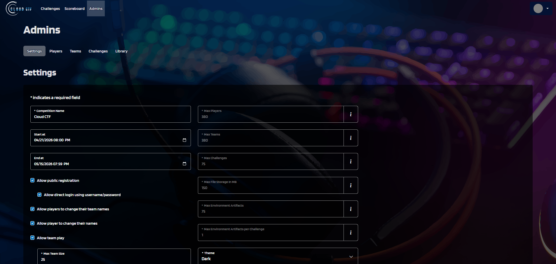 The background and color scheme will be updated to match the new theme.