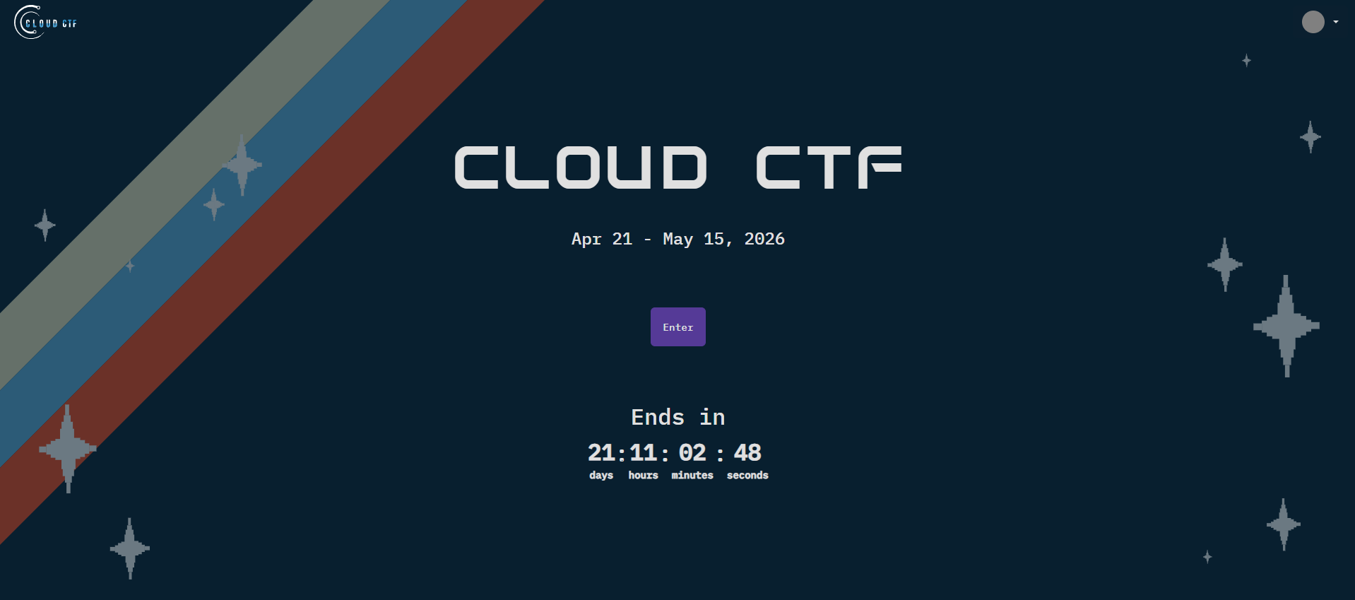 Click "Enter" in the middle of the page to navigate to your CTF environment.