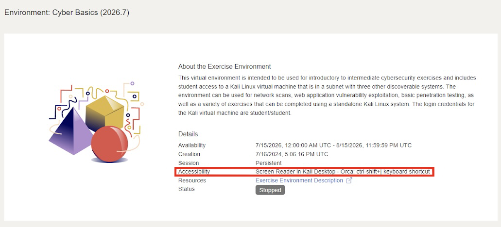 The Details section is located under the Session information and above the Resources information.