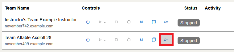 The "View Credentials" button is to the right of the "Copy" button.