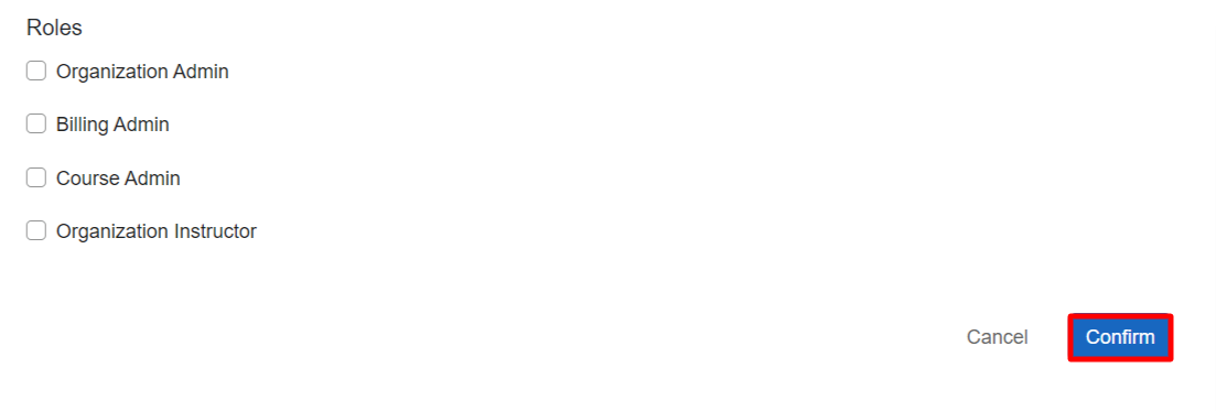 Highlights the confirm button on an invitation form