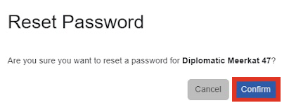 The "CONFIRM" button is in the bottom corner located to the right of the "CANCEL" button.
