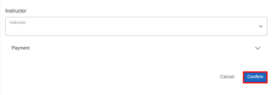 The Confirm button is in the bottom right corner.