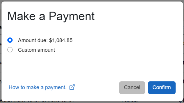 The confirm button is to the right of the cancel button.